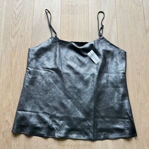 Banana Republic Factory‎ Cami Sz M Gunmetal Metallic Shimmer Party Wedding Guest
